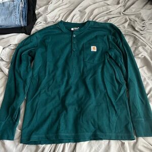 Carhartt Men's Green Long Sleeve Shirt